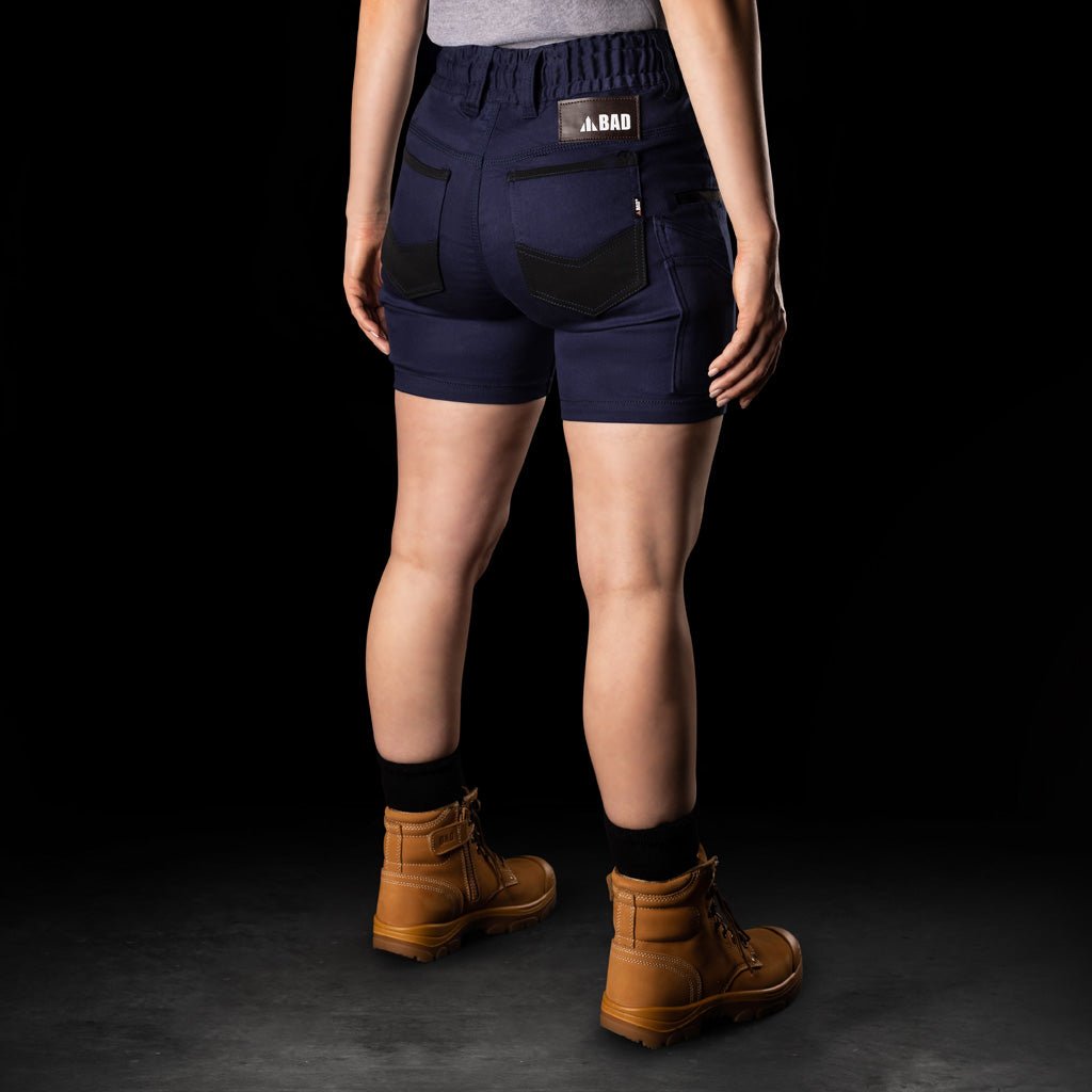BAD WOMENS SAVIOUR-PRO™ ELASTIC WAIST WORK SHORT SHORTS