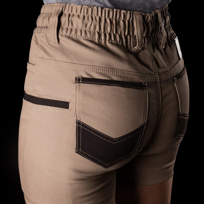 BAD WOMENS SAVIOUR-PRO™ ELASTIC WAIST WORK SHORT SHORTS