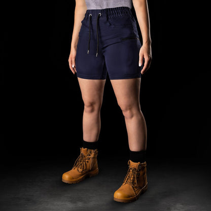 BAD WOMENS SAVIOUR-PRO™ ELASTIC WAIST WORK SHORT SHORTS