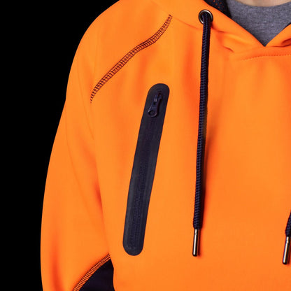 BAD WOMENS WATERPROOF RAIN-DEFEND™ HI-VIS FLEECE HOODIE