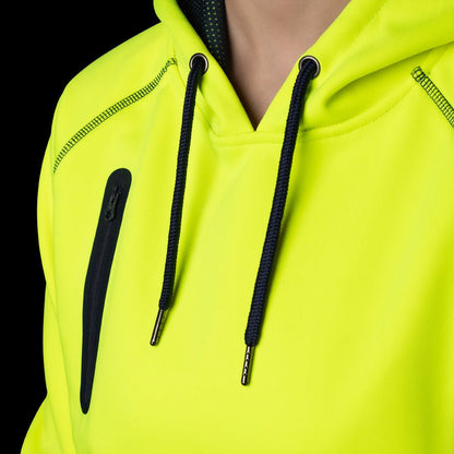 BAD WOMENS WATERPROOF RAIN-DEFEND™ HI-VIS FLEECE HOODIE