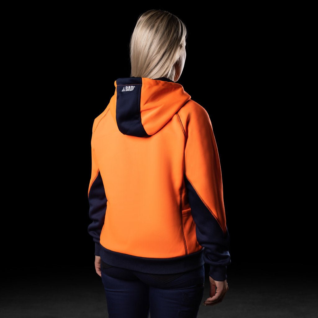 BAD WOMENS WATERPROOF RAIN-DEFEND™ HI-VIS FLEECE HOODIE