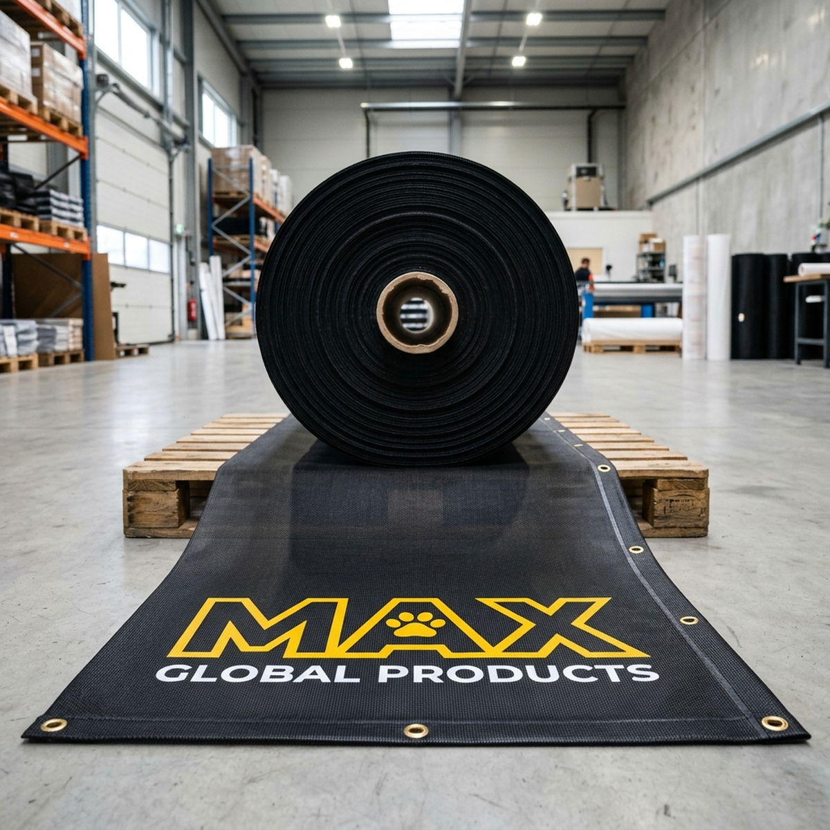 Printed airmesh banner roll