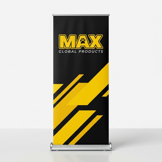 Retractable pull-up display banner stand