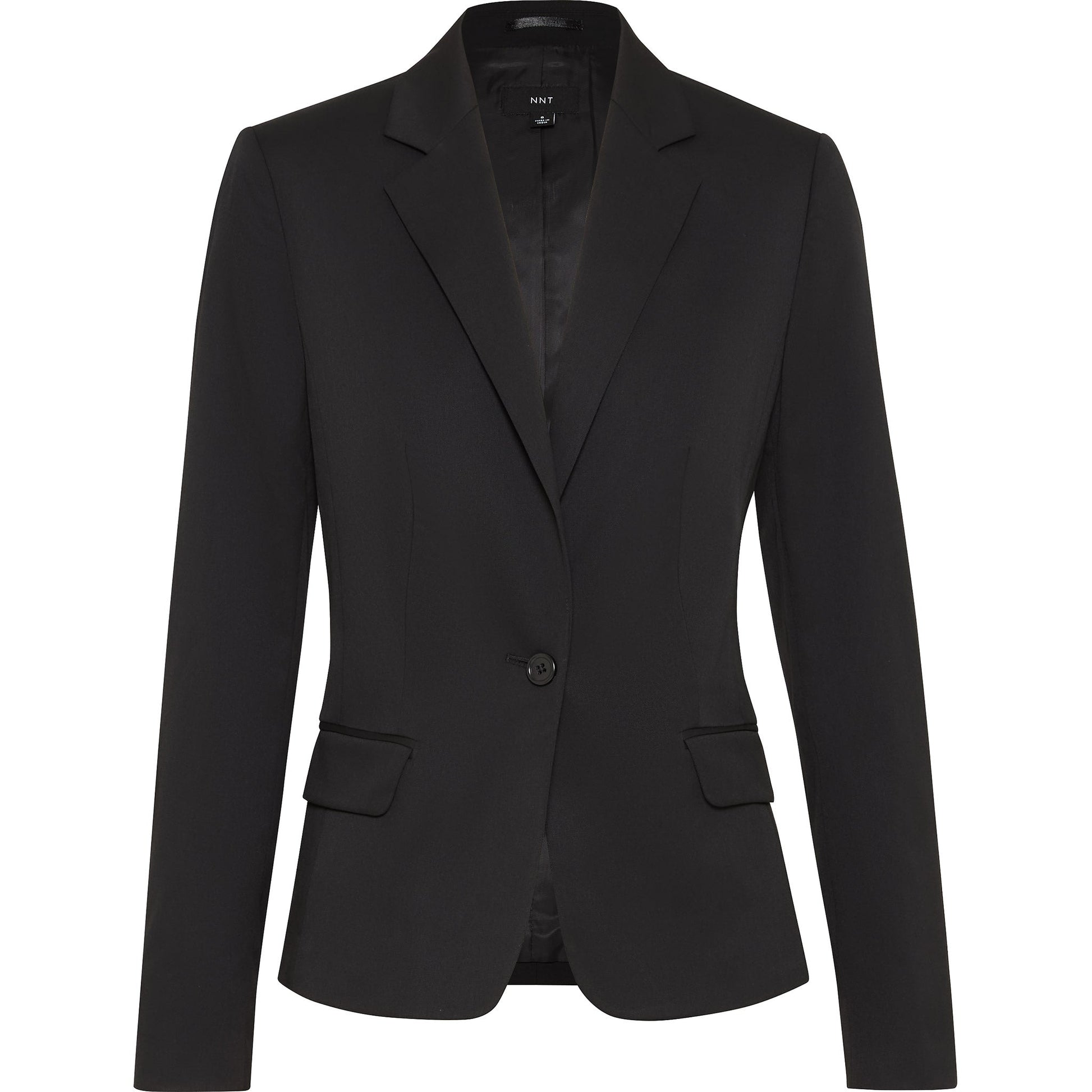 NNT CAT178 Poly Viscose Stretch Twill 1 Button Cropped Jacket
