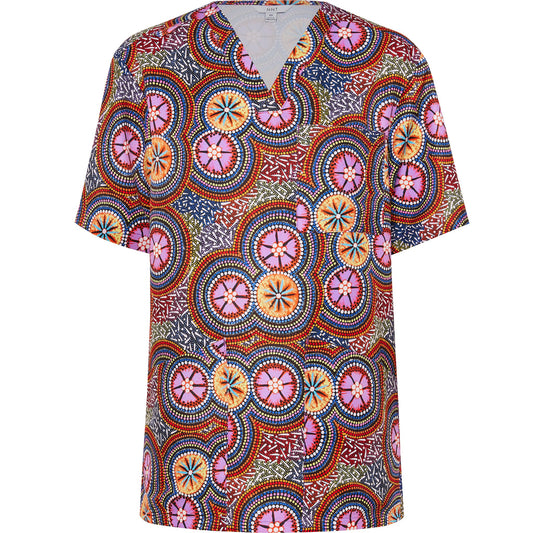 NNT CATRGJ Bush Tucker Indigenous Scrub Top