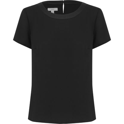 NNT CATU2N Satin Back Crepe Short Sleeve Shell Top