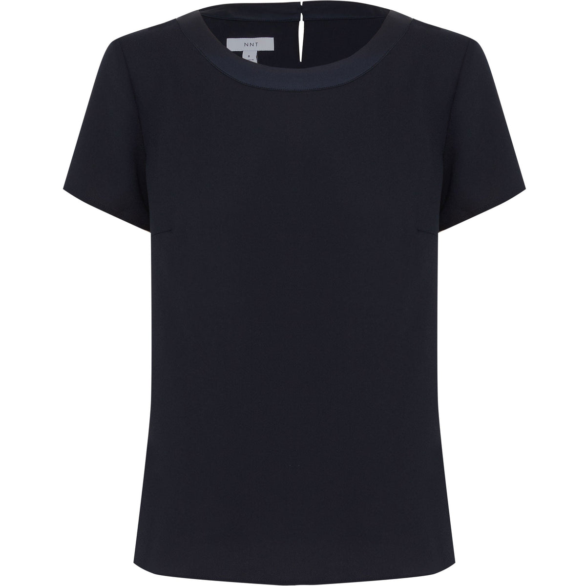 NNT CATU2N Satin Back Crepe Short Sleeve Shell Top