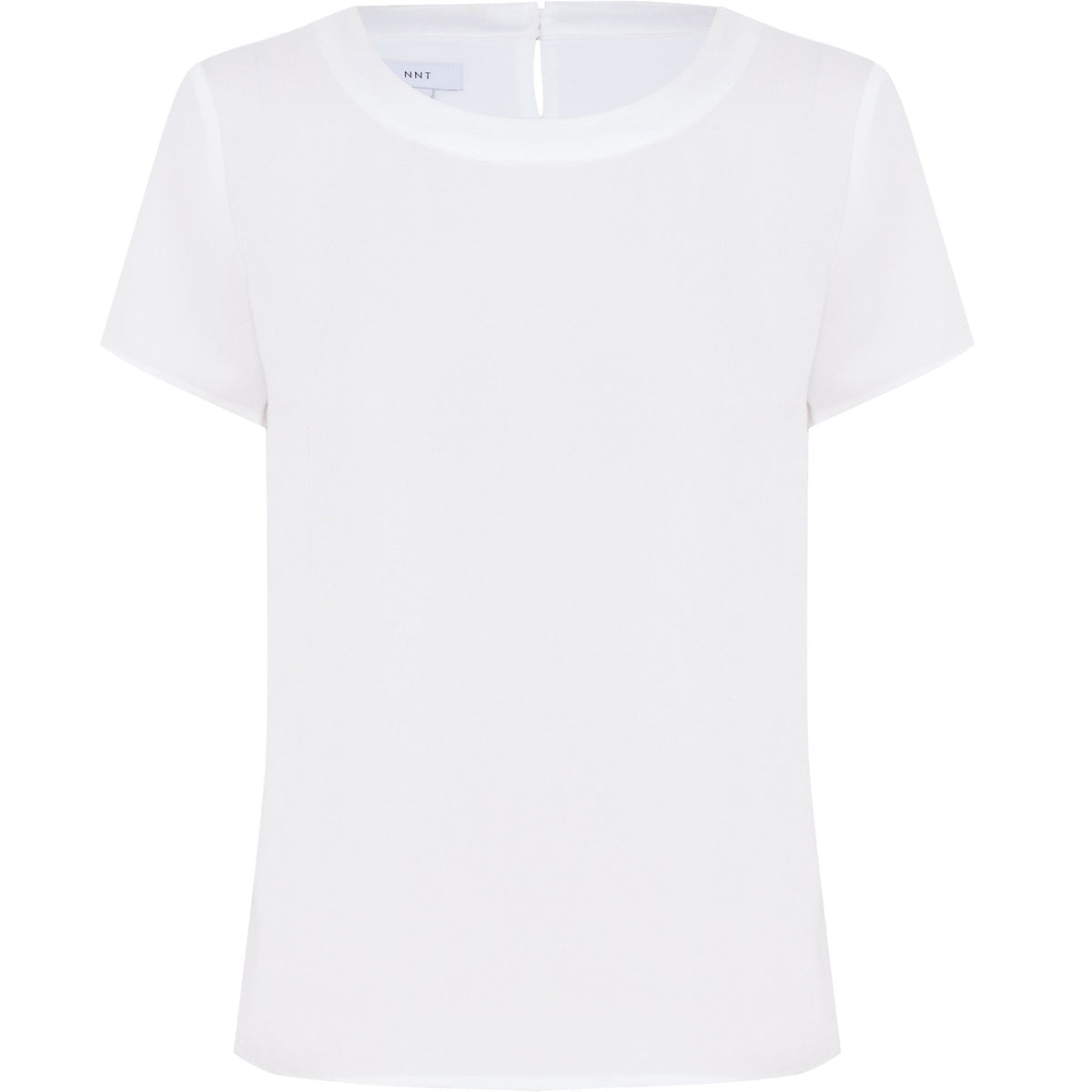 NNT CATU2N Satin Back Crepe Short Sleeve Shell Top
