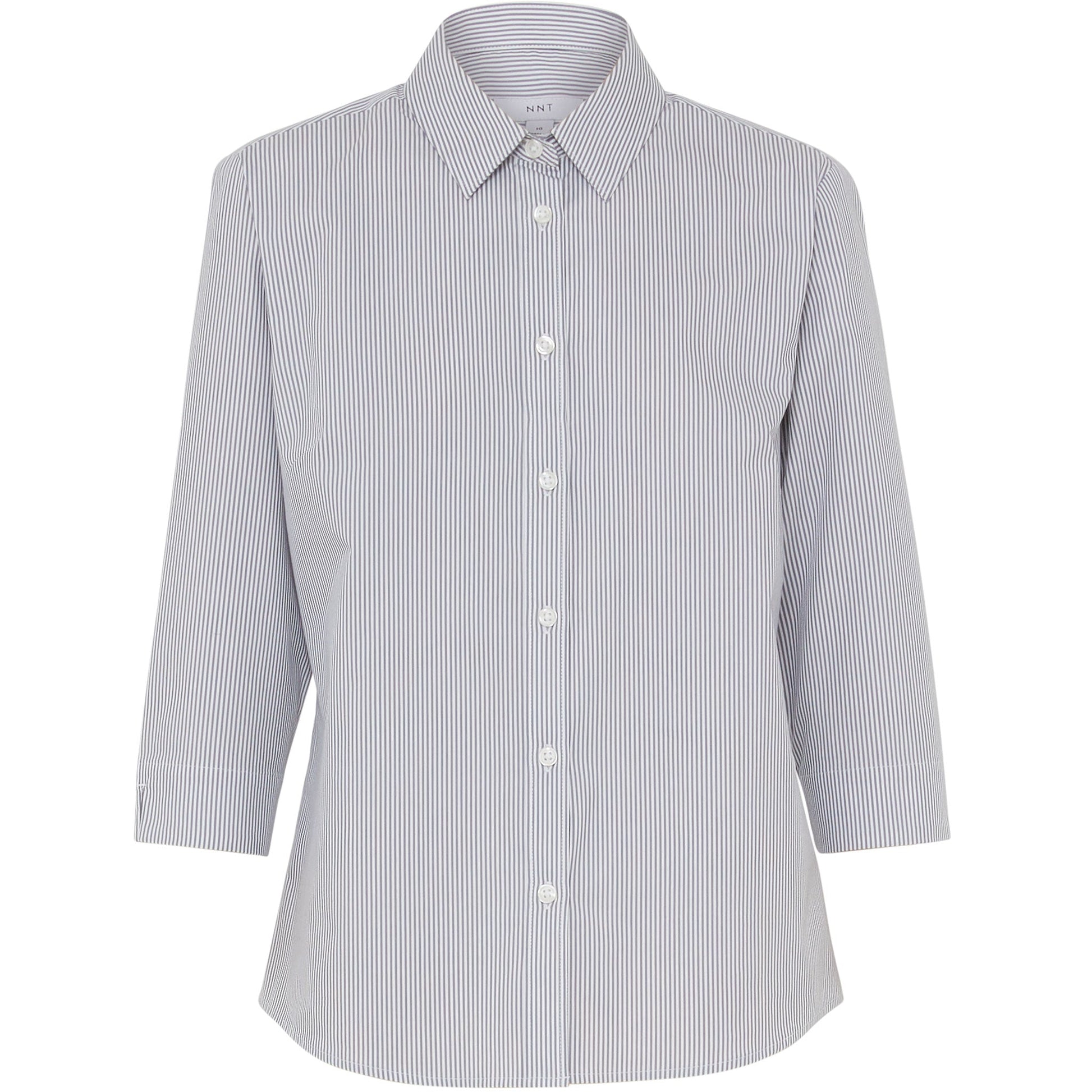 NNT CATUKV Avignon Fine Block Stripe Stretch 3/4 Sleeve Shirt