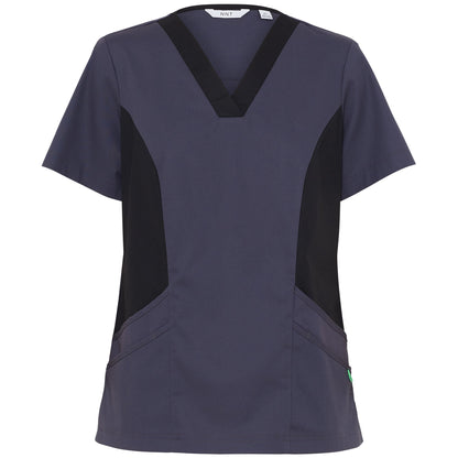 NNT CATULL Nightingale V-Neck Contrast Scrub Top