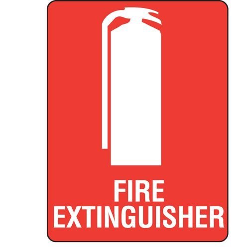 FIRE WORLD FEL Fire Extinguisher Location Sign, Small, Poly