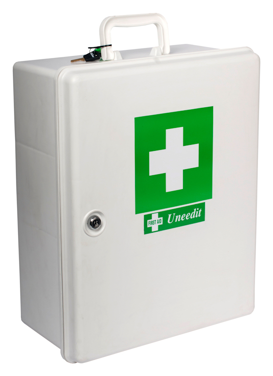 Max Global Products 5P First Aid Case Plastic Fischer Wall Mount Medium