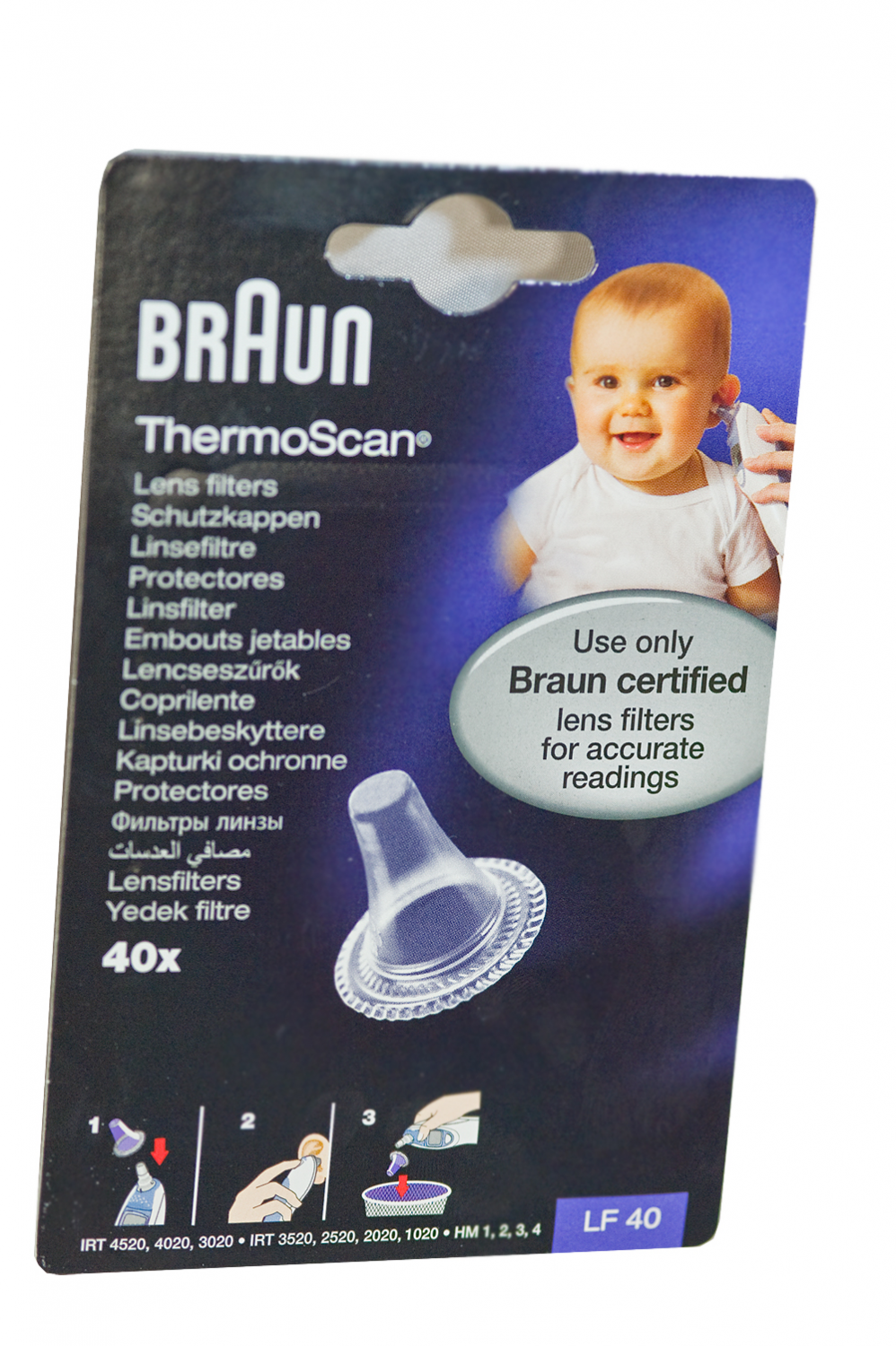 BRAUN HEALTH 471887 Braun ThermoScan Lens Filters Refill Pack of 40