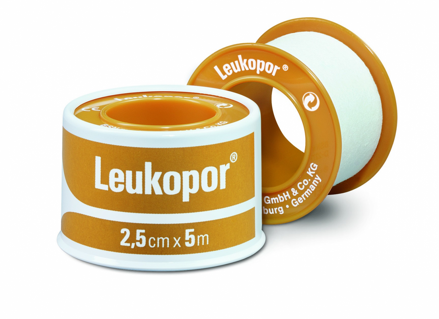 BSN MEDICAL B2472 Leukopor Tape Spool 2.5cm x 5m Box of 12 Rolls
