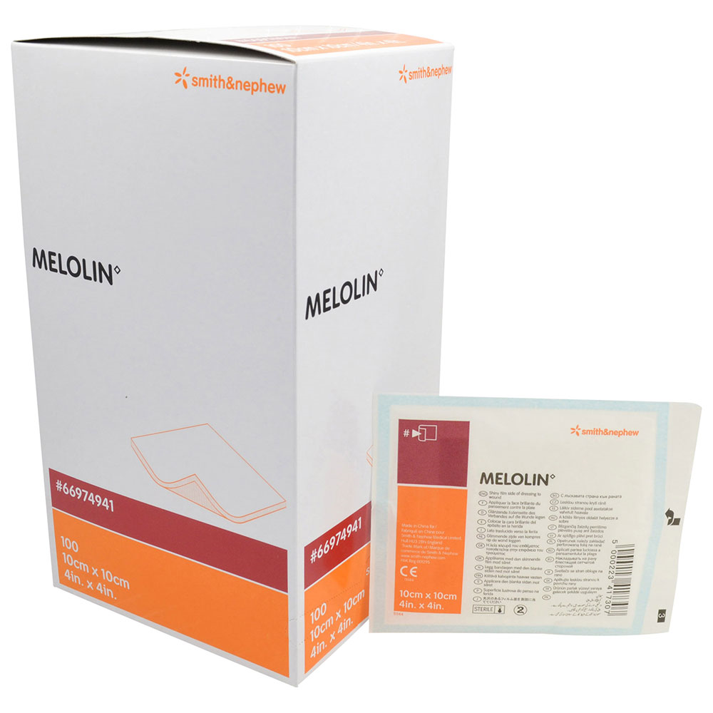 SMITH & NEPHEW S4941 Melolin Non-Adherent Dressing 10cm x 10cm Box of 100