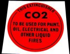 FIRE WORLD SCO2 Fire Extinguisher ID Sign, CO2, Poly