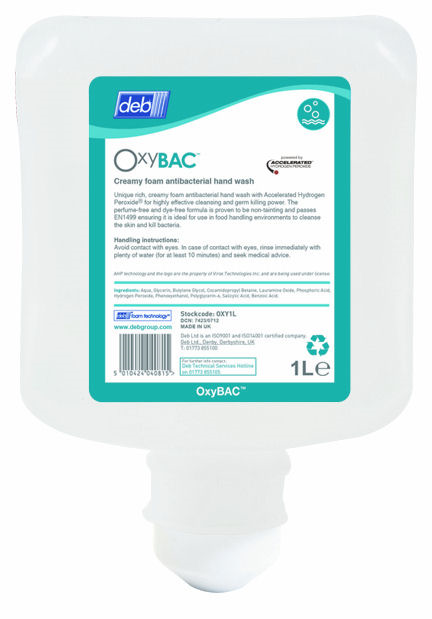 SC JOHNSON DEB D-OXY1L Deb Stoko OxyBAC Foam Cartridge 1L Carton of 6