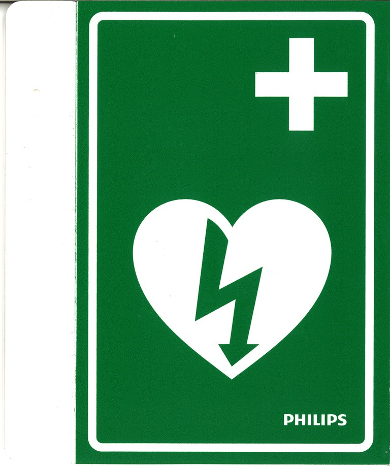 HEARTSTREAM - PHILIPS L989803170931 AED Location Standoff Wall Sign Green 26cm x 18cm