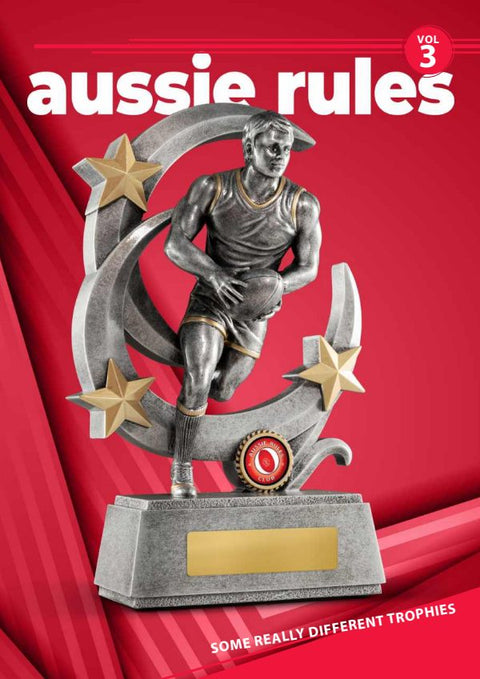 Cover of the Some Really Different Trophies Aussie Rules catalogue 2026