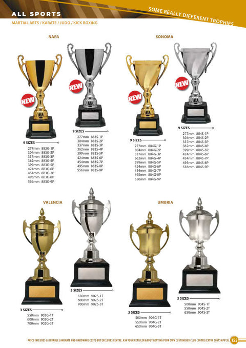 Cover of the Some Really Different Trophies Martial Arts catalogue 2026