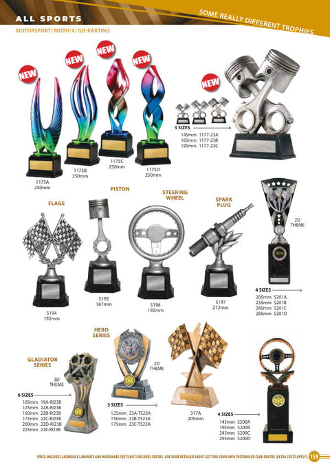 Cover of the Some Really Different Trophies Motorsport catalogue 2026