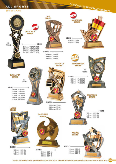 Cover of the Some Really Different Trophies Surf Lifesaving catalogue 2026