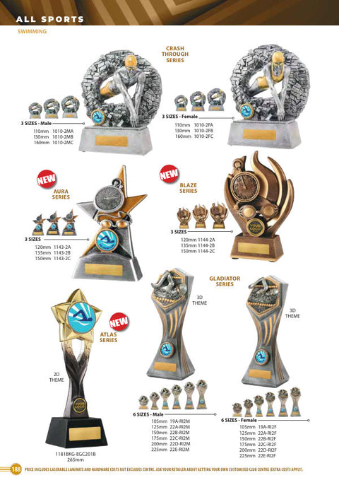 Cover of the Some Really Different Trophies Swimming catalogue 2026