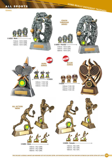 Cover of the Some Really Different Trophies Tennis catalogue 2026