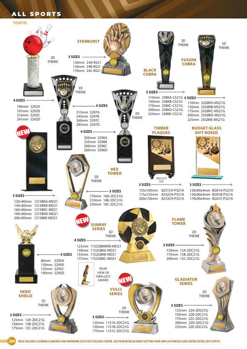 Cover of the Some Really Different Trophies Tenpin catalogue 2026