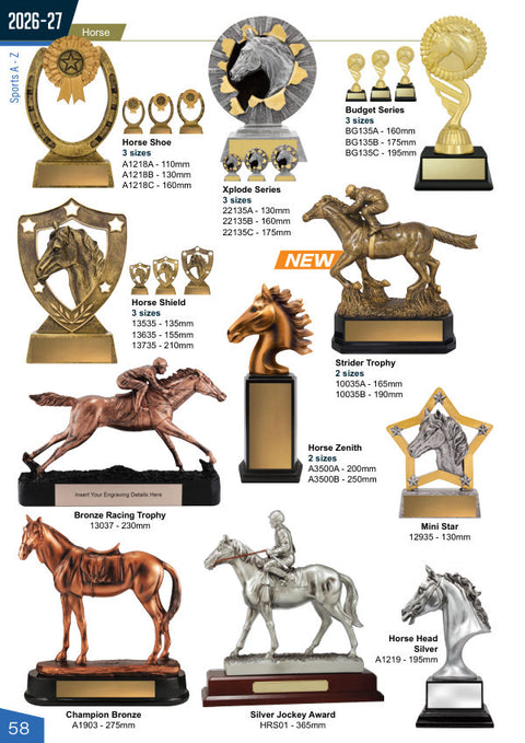 Cover of the Trophies for Distinction Horses & Dogs catalogue 2026