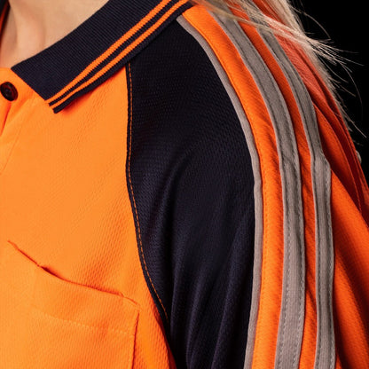 WOMENS HI-VIS L/S POLO SHIRT