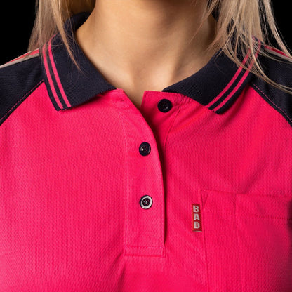 WOMENS HI-VIS L/S POLO SHIRT