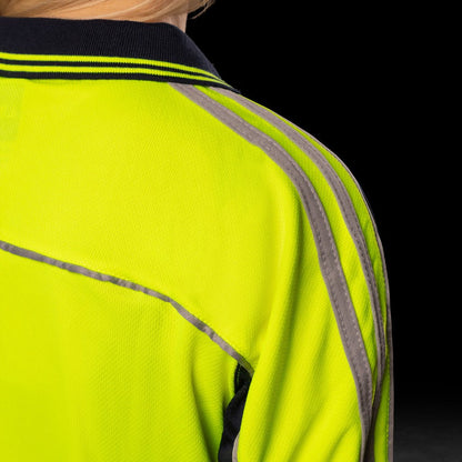 WOMENS HI-VIS L/S POLO SHIRT