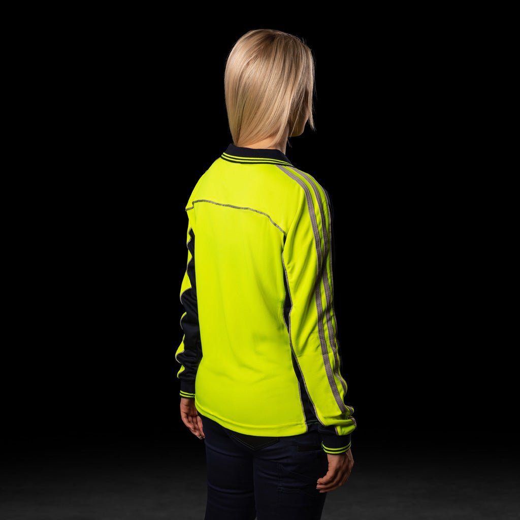 WOMENS HI-VIS L/S POLO SHIRT