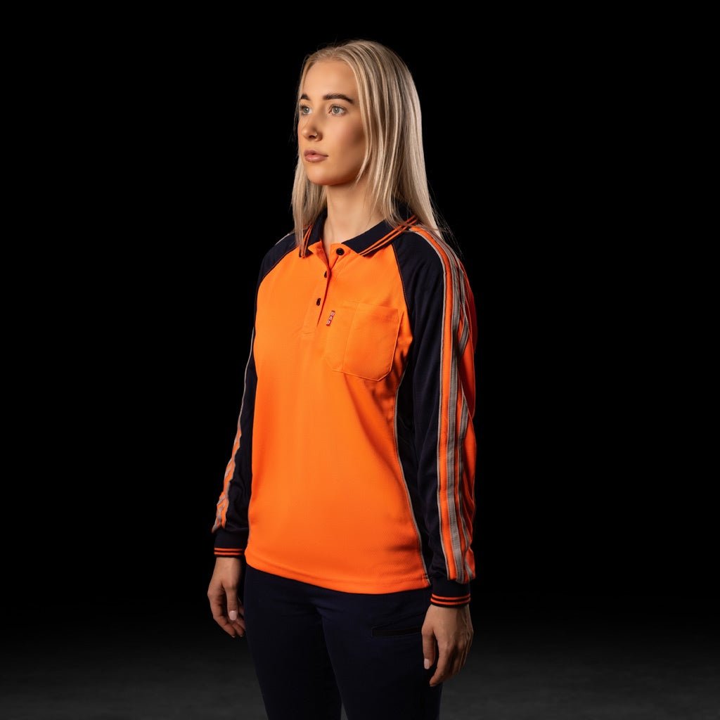 WOMENS HI-VIS L/S POLO SHIRT