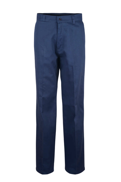 Workcraft WP3038L Mens Flat Front Cotton Drill Trouser Long in Navy
