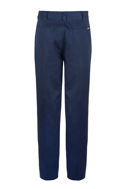 Workcraft WP3038L Mens Flat Front Cotton Drill Trouser Long in Navy