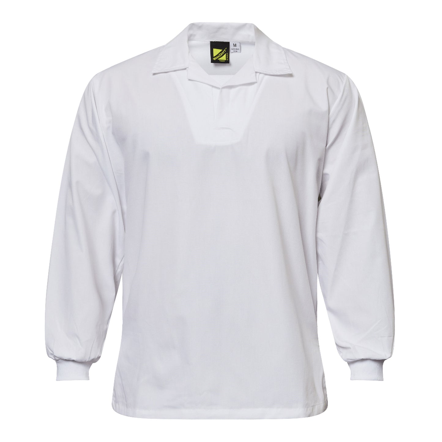 Workcraft WS3015 Long Sleeve Food Industry Jacshirt With Modesty Neck Insert in White
