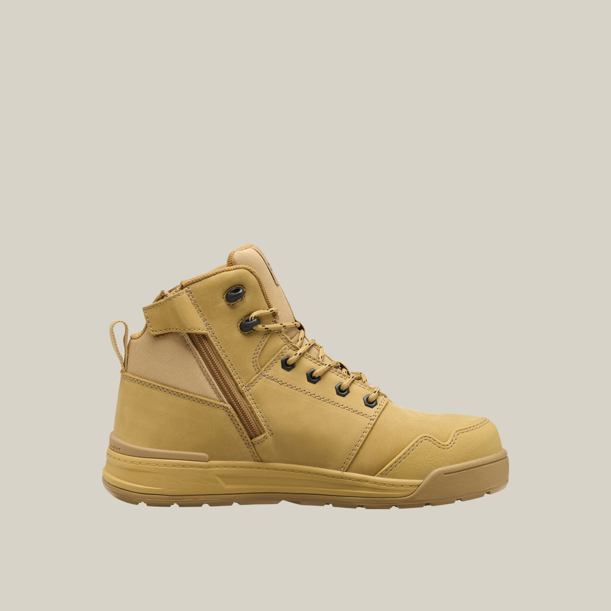 Hard Yakka Y60122 Evolution Lace Up & Side Zip 5" Steel Toe Safety Boot - Wheat