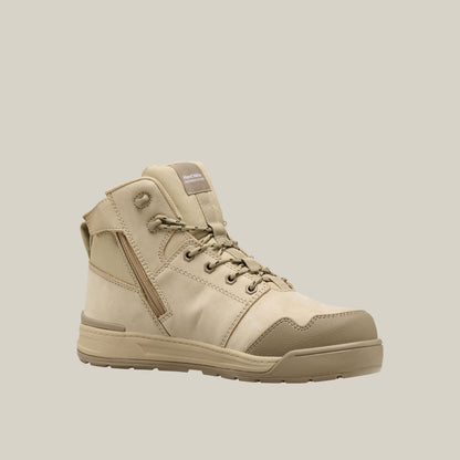 Hard Yakka Y60124 Evolution Lace Up & Side Zip 5" Steel Toe Safety Boot - Sand