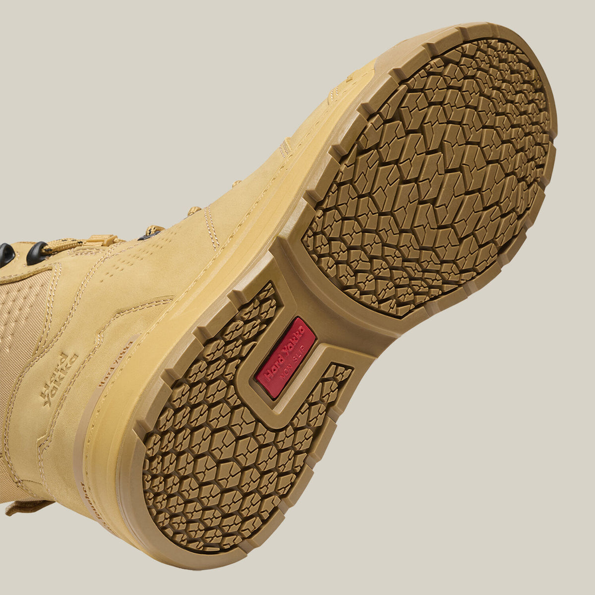 Hard Yakka Y60137 Evolution Lace Up & Side Zip 6" Steel Toe Safety Boot - Wheat