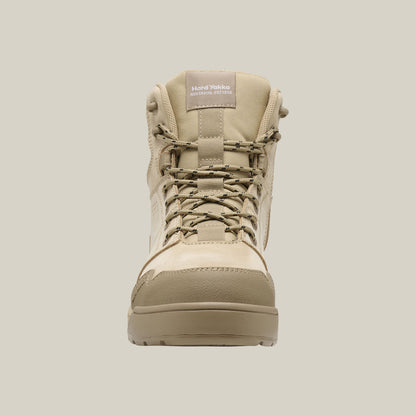 Hard Yakka Y60139 Evolution Lace Up & Side Zip 6" Steel Toe Safety Boot - Sand