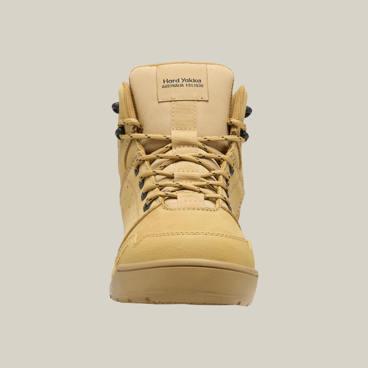 Hard Yakka Y60147 Women's Evolution Lace Up & Side Zip 5" Steel Toe Safety Boot - Wheat