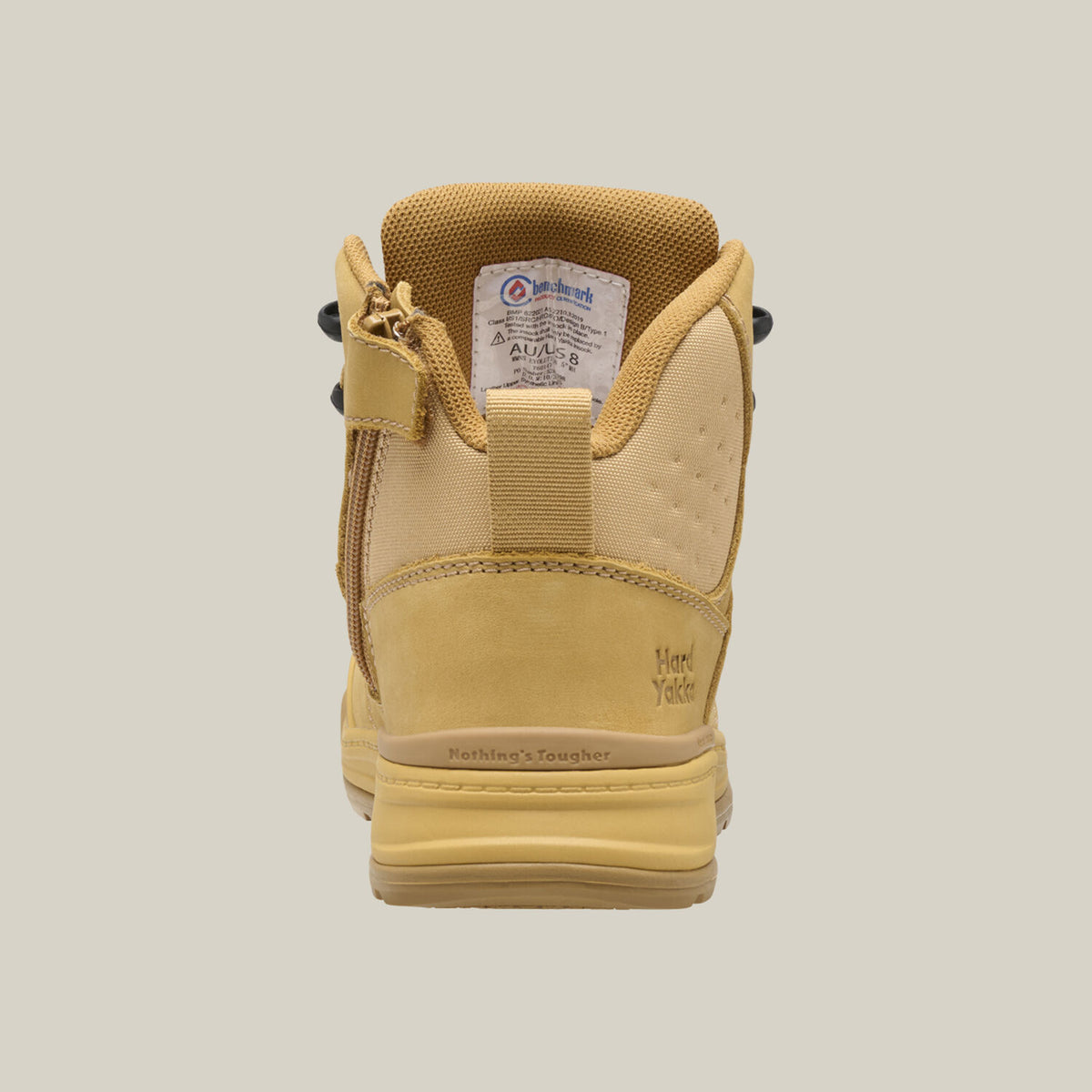 Hard Yakka Y60147 Women's Evolution Lace Up & Side Zip 5" Steel Toe Safety Boot - Wheat