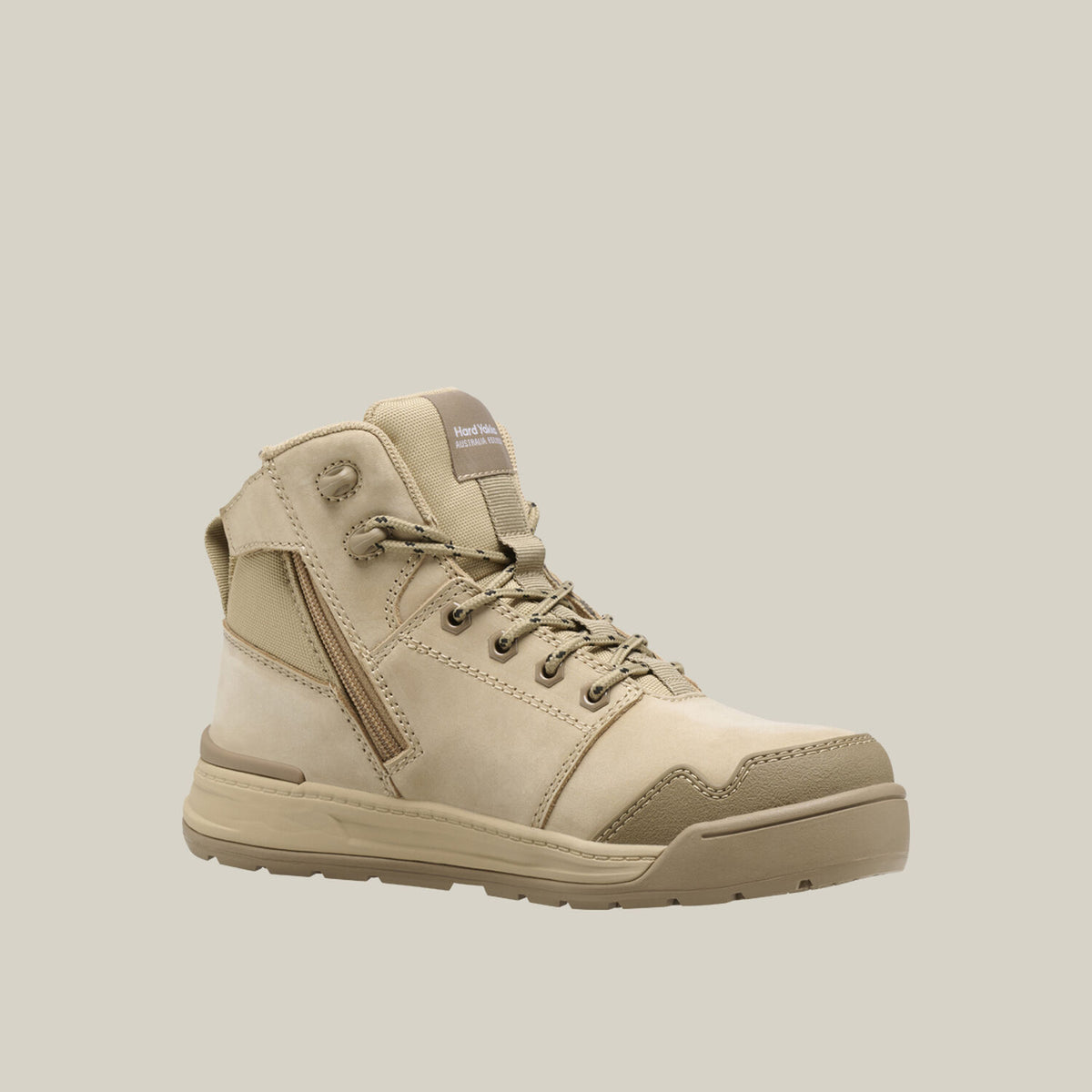 Hard Yakka Y60149 Women's Evolution Lace Up & Side Zip 5" Steel Toe Safety Boot - Sand