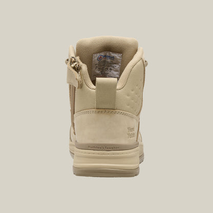 Hard Yakka Y60149 Women's Evolution Lace Up & Side Zip 5" Steel Toe Safety Boot - Sand